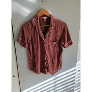 Victoria's secret pj shirt pink xs super soft cozy comfy lounge wear sleep